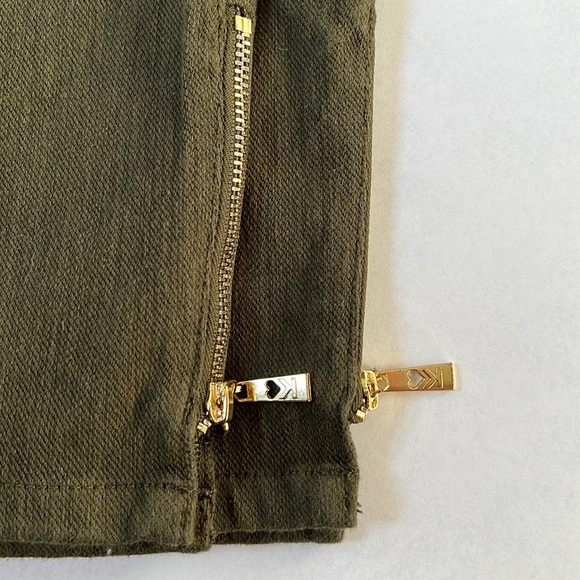 *Petite | Flexibelle | Zip Ankle Jeans- Olive - Picture 4 of 4
